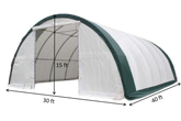 Gold Mountain Single Truss Round Storage Shelter W30'xL40'xH15'